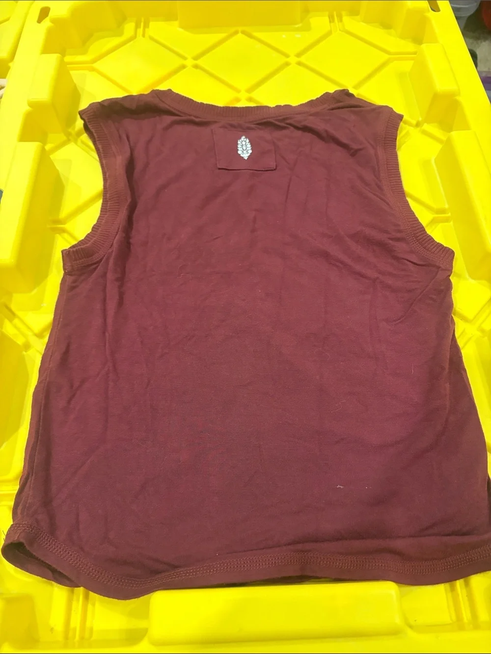 Free People Sleeveless Gathered Back Tank Top - Burgundy